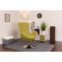 Flash Furniture Fabric Egg Series Reception-Lounge-Side Chair in Green